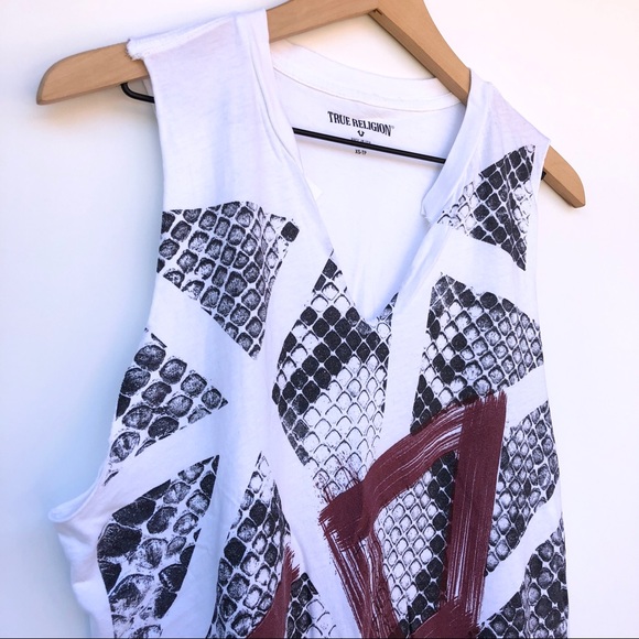 True Religion Snake Print Tank Top - Picture 2 of 6
